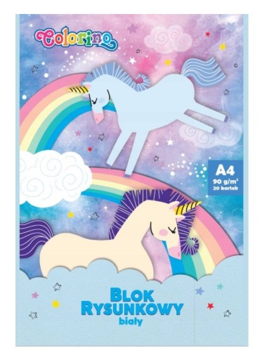 Podložka na kreslenie A4/20 biela 90g Unicoirn Colorino