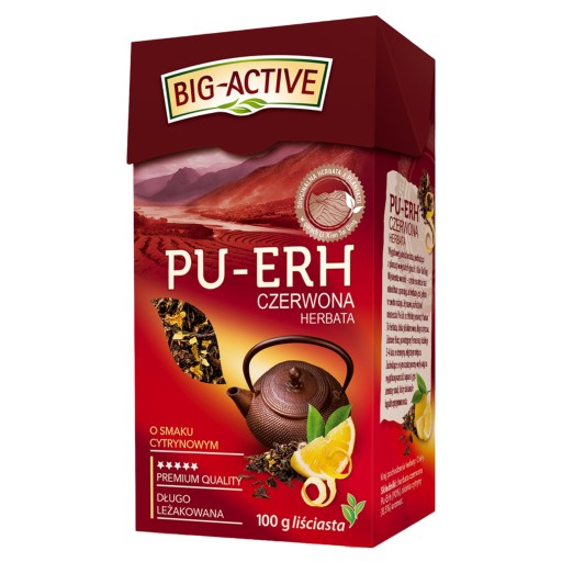 PU-ERH čaj ČERVENÝ citrón BIG ACTIVE sypaný list 100G