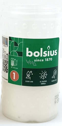 Bolsius Vložka do sviečok Parafínová biela RP1 20h