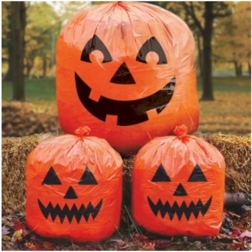 Halloweenske TAŠKY s tekvicovou tvárou, 3 ks