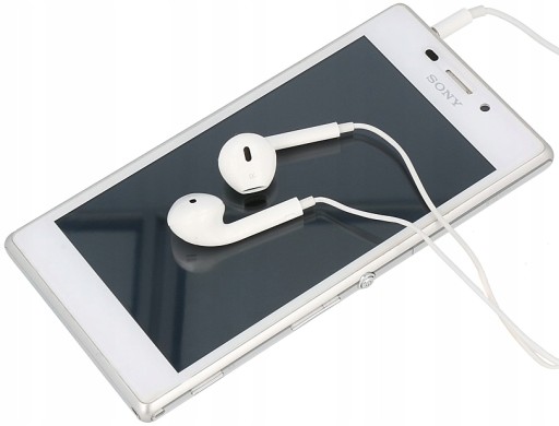 BIELE SLÚCHADLÁ DO UŠÍ UNIVERZÁLNE MP3 MP4 + Púzdro