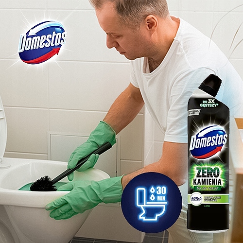 DOMESTOS LIMEKA ZERO STONE WC ČISTIACI GÉL 750ml