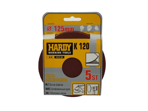 Brúsny papier Kotúč na suchý zips P120 5 ks.