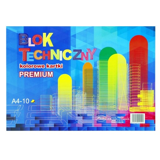 PREMIUM FAREBNÝ TECHNICKÝ BLOK A4/10k PROTOS MIX