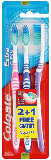Zubná kefka Colgate Extra Clean 3 kusy