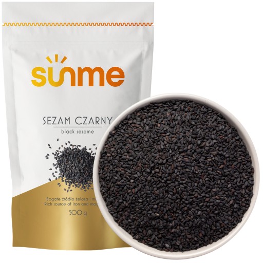 Prírodný čierny sezam 0,5 kg Nelúpané zrno pre SUSHI vysokej kvality 500 g