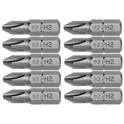 MAGNETICKÉ SKRUTKOVAČE BITOV 10 KS PH2 PHILIPS TIP 25MM
