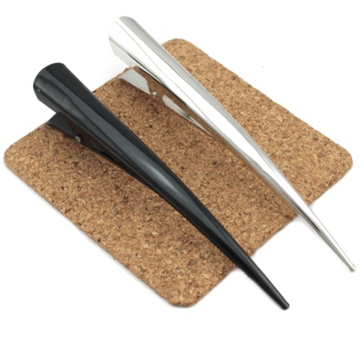 SVORKY DO VLASOV ČIERNA STRIEBORNÁ 12 cm TUKÁNSKÝ ZOBÁK 2 kusy