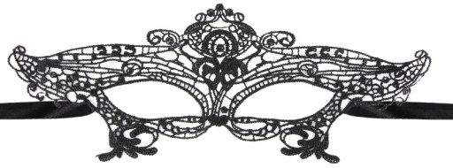 ČIPKOVÁ MOTÝĽOVÁ MASKA ČIERNA 32x11CM PRELÁŠENÝ BENÁTKY DISPOSSIEM KARNEVAL