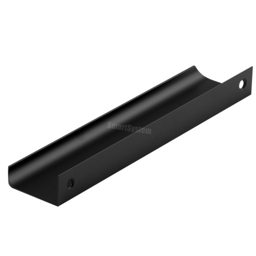 Okrajová nábytková úchytka AL66 BORDO 96mm Matte Black
