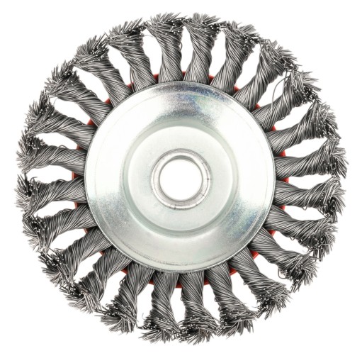 DRÔTENÁ KEFA 125 mm M14 SKÚTENÝ DRÔT BOČNE OBALENÝ DISK OCEL