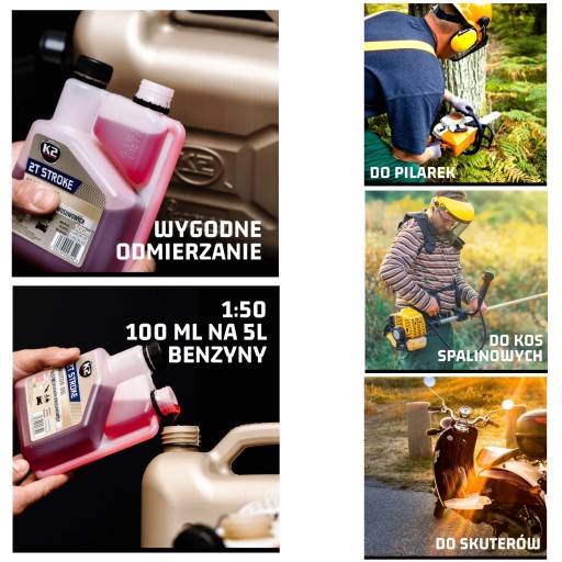 K2 OLEJ NA TAK 2T 2T ZMES PALIVA OLEJ ČERVENÝ 500ml