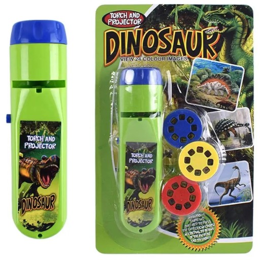 Vzdelávacia lampa do projektora s dinosaurami 24 diapozitívov