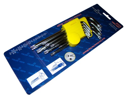 TORX KEYS SET TORX KEYS S OTVOROM, 9 PRVKOV