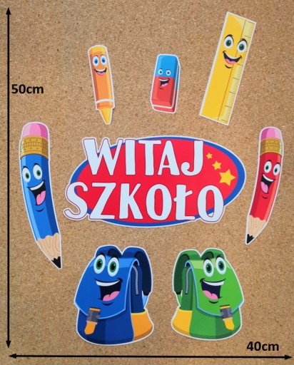 Dekorácia HELLO SCHOOL - vzor 1 (jednostranná)