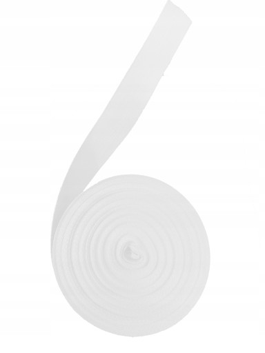 BAVLNENÁ PÁSKA HERRINGBONE 14mm BIELA 10m