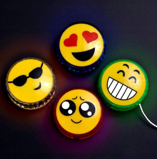 ŽIARENÉ JO-YO PRE DETI EMÓCIE ÚSMEVY LED FACEBOOKY LED FAREBNÉ SVETLÁ
