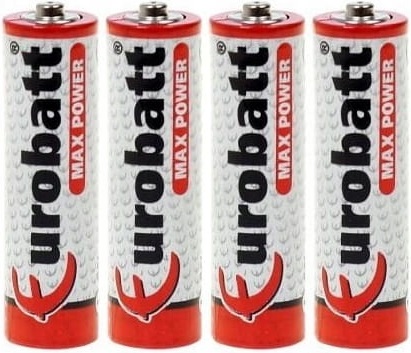 4x EUROBATT MAX POWER R6 BATÉRIA AA 1,5V LR06 VÝKONNÝ PRE HRAČSKÚ BATERKU