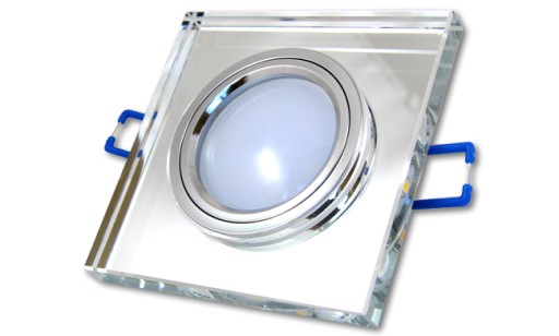 Led svietidlo 3W sklenené NW štvorcové zrkadlo na GU10