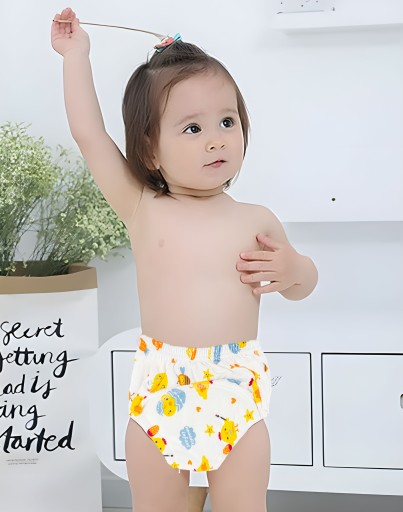 Tréningové nohavičky PRE DETI 9-13 KG PLIENKY NA UČENIE CIKAŤ, BIELE - M