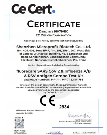 FLUORECARE COVID-19 DOMÁCI TEST AB RSV FLU COMBO 4v1 PRE SEBAOVLÁDANIE