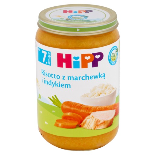 HiPP BIO Rizoto s mrkvou a morkou po 7 mesiacoch 220 g