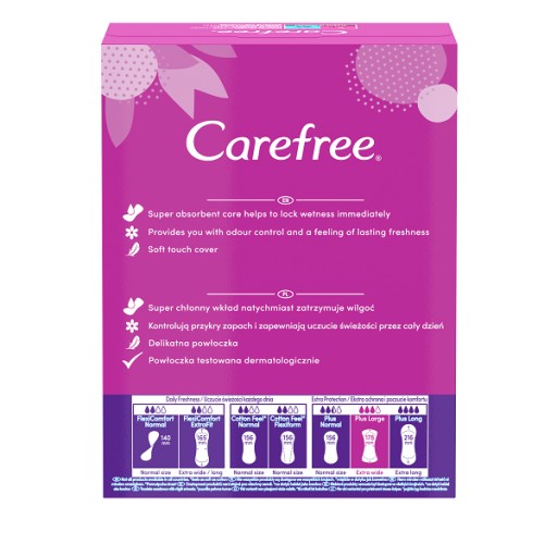 Carefree Plus Large Light Scent hygienické vložky 48 ks