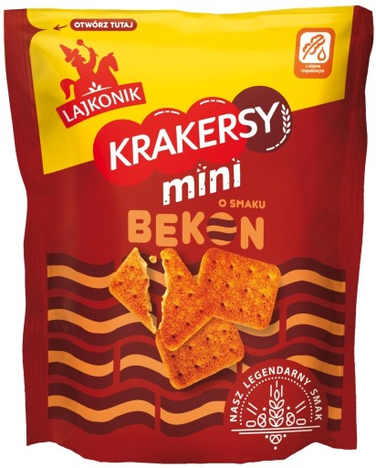 LAJKONIK Mini slaninkové krekry s príchuťou chrumkavej slaniny 100g