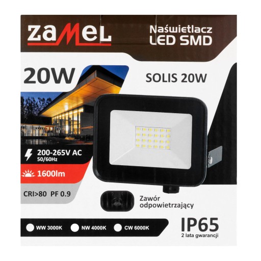 LED reflektor SOLIS 20W 1600lm Teplá lampa
