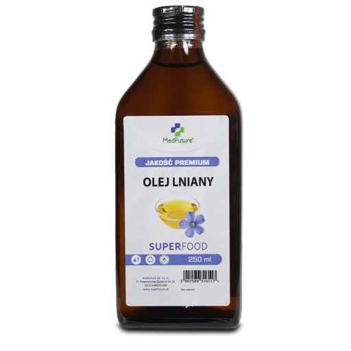 Ľanový olej 250 ml LISOVANÝ ZA STUDENA ekologický