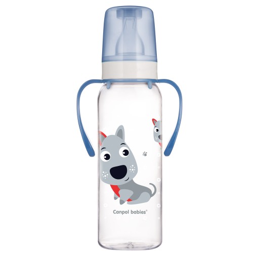 Canpol Fľaša úzka 250ml ROZTOMNÉ ZVIERATKÁ