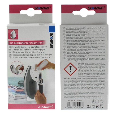 Odvápňovač na železo, rýchly 6 x 14 ml. Scanpart