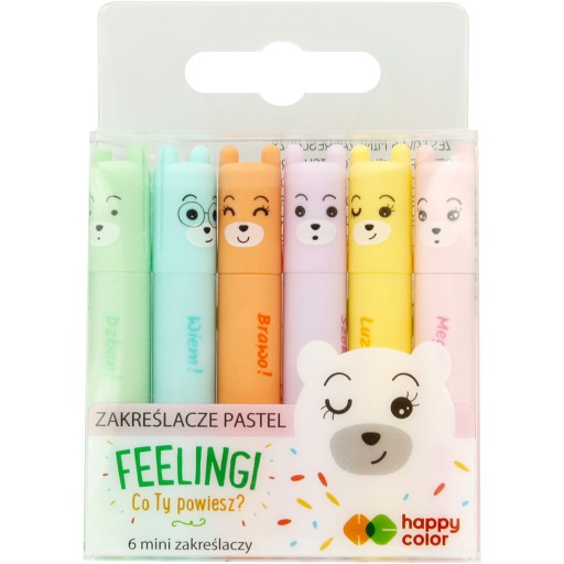 Happy Color mini pastelové zvýrazňovače 6 farieb