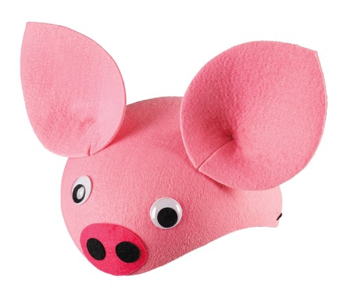 Plstený klobúk PIG Prasiatko Prasiatko Zvieratá Farma Maškarný karneval