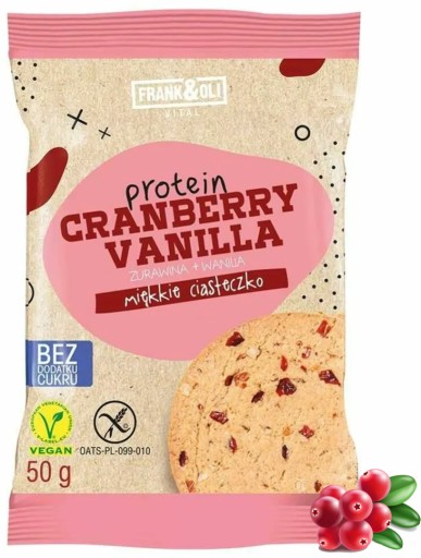 Frank&Oli Soft Cookie 50g Cranberry Vanilka
