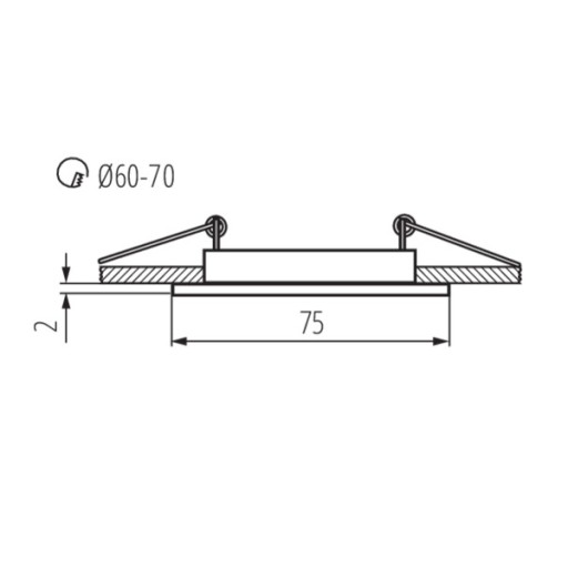 Stropné bodové svietidlo Kanlux NAVI CTX-DS10-B