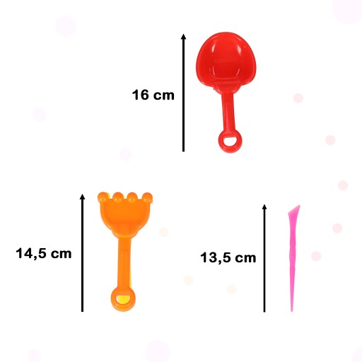 Príslušenstvo pre kinetický piesok, hračky, formy na lopatky, 28 prvkov