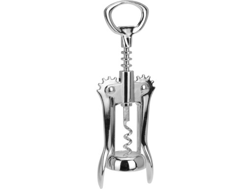 Kovový krídlový otvárač na víno SILVER Fľaša - 22 cm