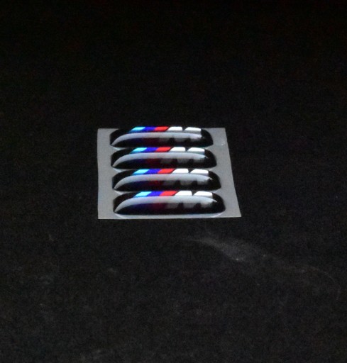 BMW M-Power 3D chrómová nálepka, odznak na ráfiky, volant 17x9 mm - 1 ks.