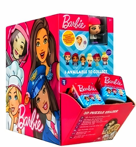 SÚPRAVA GUMA NA POSTAVU BARBIE SURPRISE 3D PUZZLE GUM