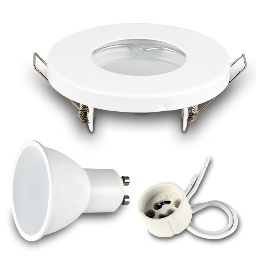 Halogénové stropné svietidlo IP44 BIELE pre LED