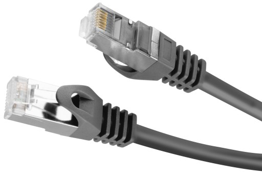 Sieťový kábel LAN ETHERNET internet cat 6 FTP RJ45 0,5m Krútený pár Čierny