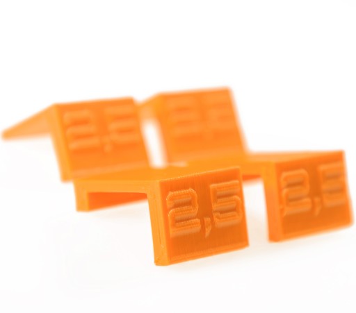 4x Dištančné podložky na nastavenie čiel 2,5mm 4ks ORANŽ