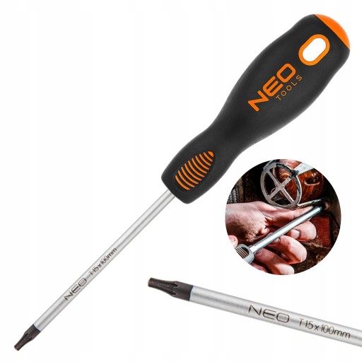 TORX SKRUTKOVAČ T15 X 100 MM S2 MAGNET NEO TOOLS