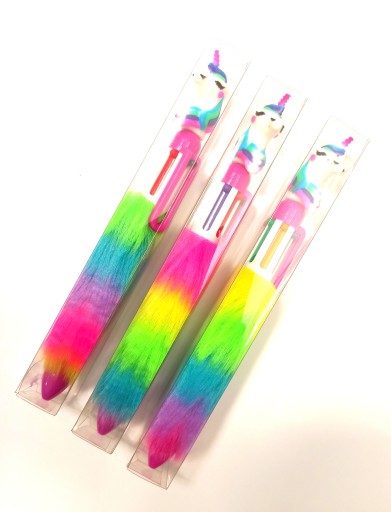 KOŽUŠINOVÝ JEDNOROŽEC GUĽOVODOVÉ PERO 6 - FAREBNÉ DETSKÉ MULTICOLOR 6V1