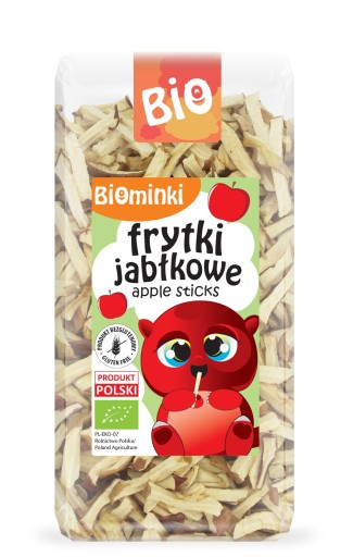 JABLKOVÉ BEZLEPKOVÉ BIO HRANOLKY 50 g - BIOMINKI