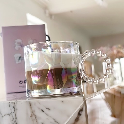 BUBBLE RAINBOW pohár s uškom 260ml 1KS NA KÁVU A ČAJ
