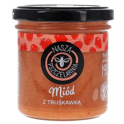 Prírodný med s jahodou Nasza Pszczelarnia 190g