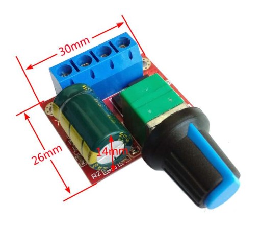 PWM REGULÁTOR RÝCHLOSTI MOTORA DC 5-29V 5A, NIE JE LED