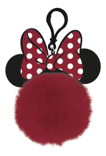 Uši a mašľa Minnie Mouse - kľúčenka s brmbolcom